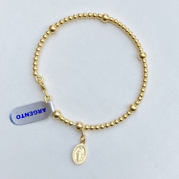 Lourdes bracelet in gilded silver