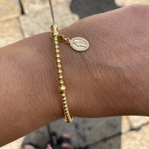 Lourdes bracelet in gilded silver