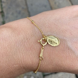 Bracciale rosario decina argento dorato 2