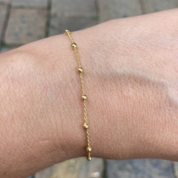 Bracciale rosario decina argento dorato