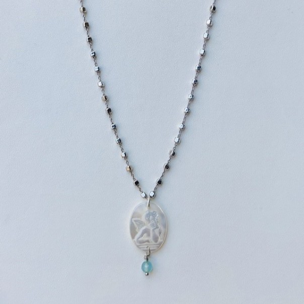 Necklace I hold you by the hand silver