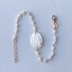 Bracelet I hold you by the hand rosary - Pearl