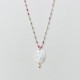 I hold your hand zircon rosary necklace
