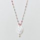 I hold your hand zircon rosary necklace
