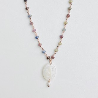 Necklace I hold you by the hand tourmalines