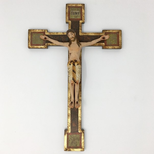 Romanesque wooden crucifix