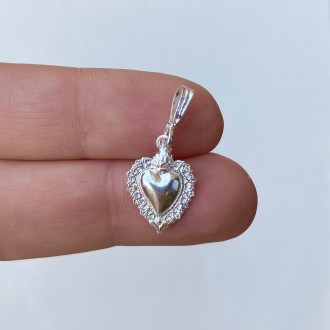 lace ex voto pendant -silver small-