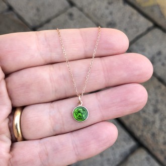 Angel Raffaello green enamel necklace 2