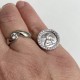 Angel ring with cubic zirconia silver