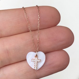 Collana Charitas Croce zirconi