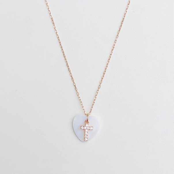 Collana Charitas Croce zirconi