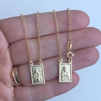 Scapolare argento dorato -placche conio-