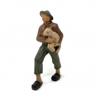 Shepherd with sheep ANRI Stevia 14 cm