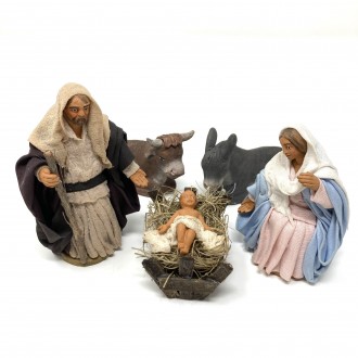 Natività cinque pezzi - presepe napoletano - 10 cm