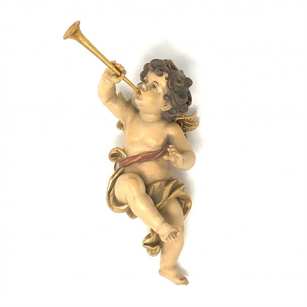 Wooden angel with trumpet