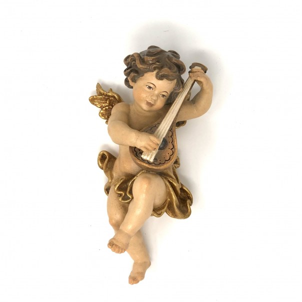 colored wooden angel - Lute