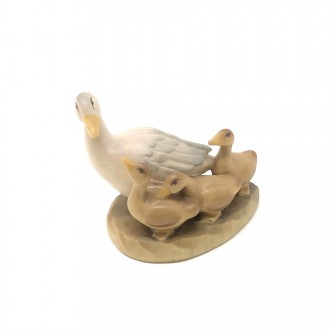 Goose with chicks ANRI Bernardi 10 cm