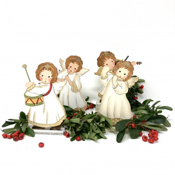 Standing angel cherubs Corinna -big white-