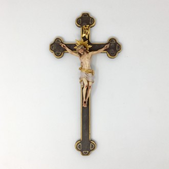 Baroque trefoil crucifix