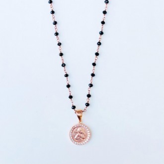 Guardian angel lux necklace -black crystals- 2