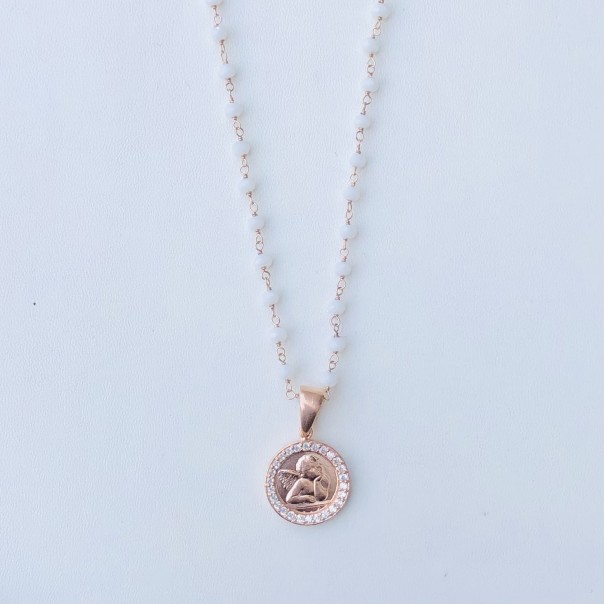 Collana angelo custode lux -cristalli bianchi-