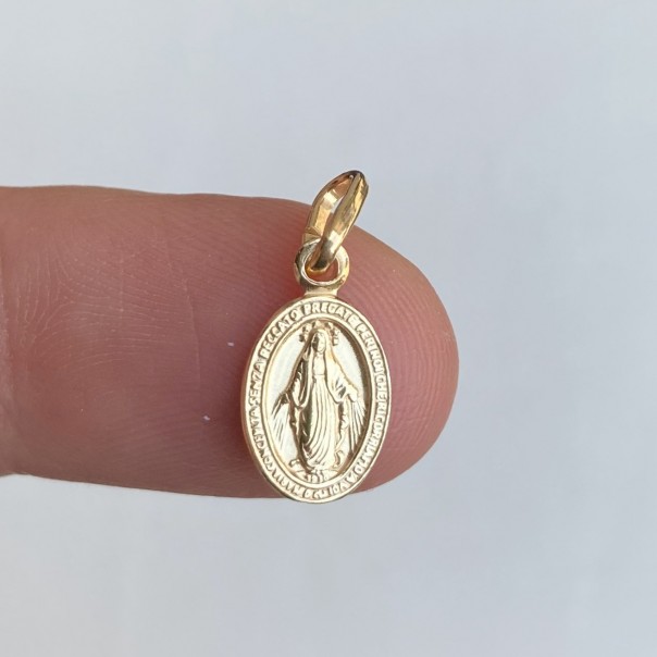 Small Miraculous Medal in gilded silver