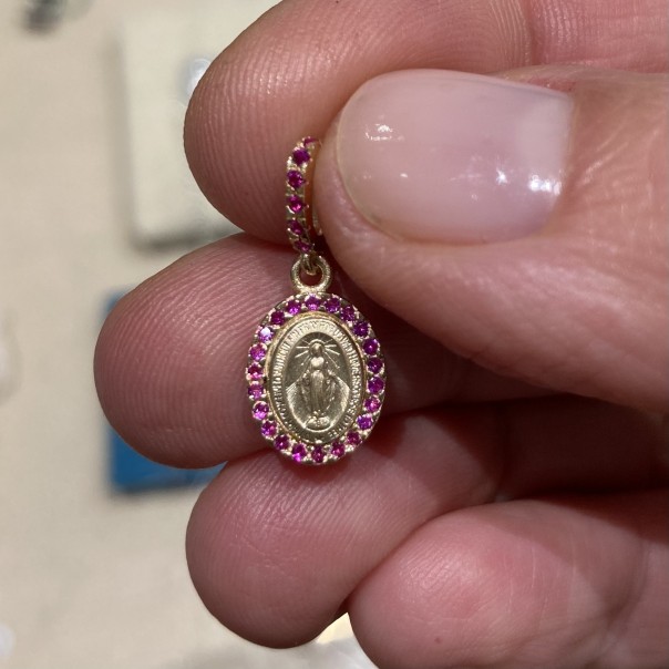 Miraculous medal Lux gold -pink-
