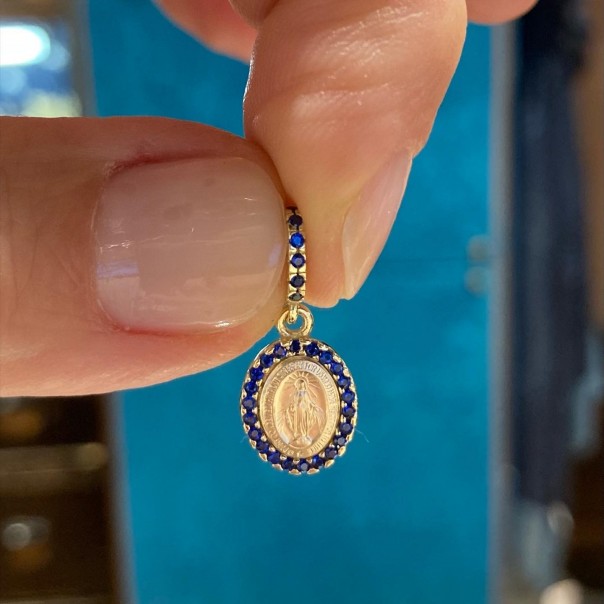Medaglia miracolosa Lux oro -blue-