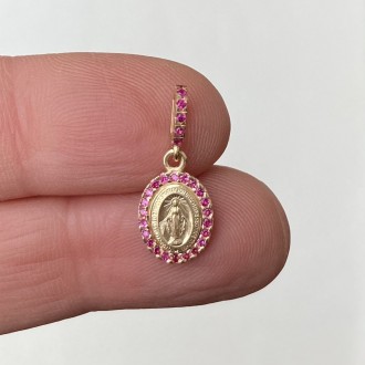Miraculous medal Lux necklace gold -pink- 2
