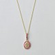 Collana Medaglia miracolosa Lux oro -pink-