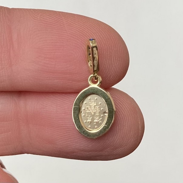 Miraculous medal Lux necklace gold -pink-