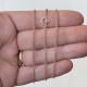 Rolò chain solid rose silver