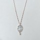 Collana Ti tengo per mano argento rosato