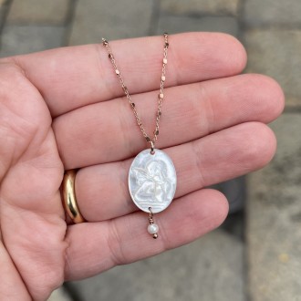 Necklace "Ti tengo per mano" in rose silver 2