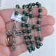 Rosario in argento e malachite