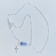 Rosary Necklace in Silver