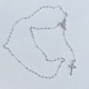 Rosary in rhodium silver