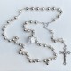 Silver rosary mm 8