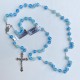 Rosary in silver and blue agate 6 mm