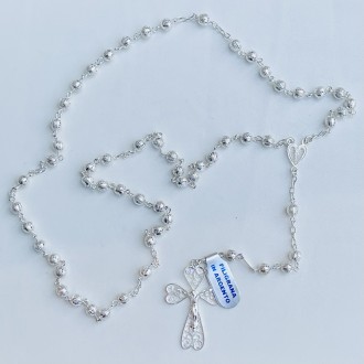 Rosary in silver filigree mm 7 2