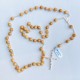 Rosary in silver and olive wood 6 mm