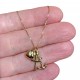 Pendant faith hope and charity in 18 kt gold