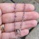 Lavender sapphire choker scapular