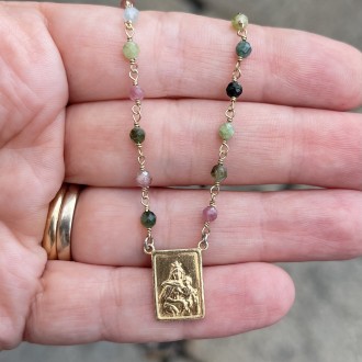 Tourmaline choker scapular