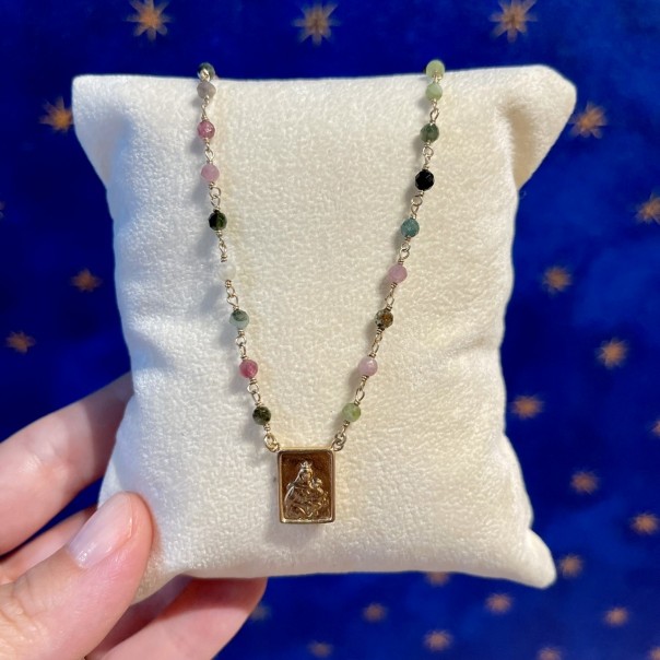 Tourmaline choker scapular