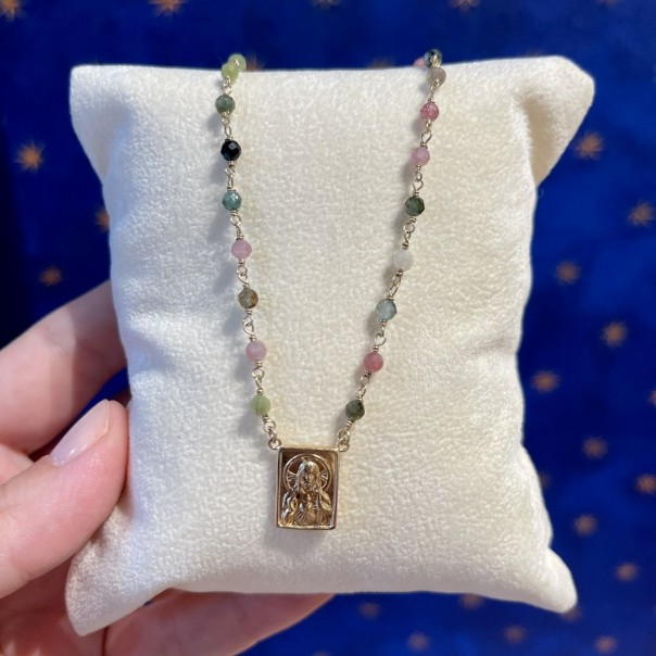 Tourmaline choker scapular