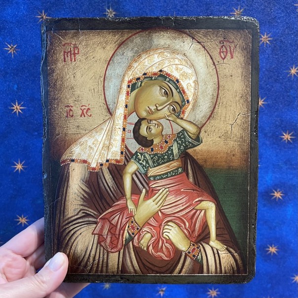 Icon Mother of God the child's game, Painted Icons