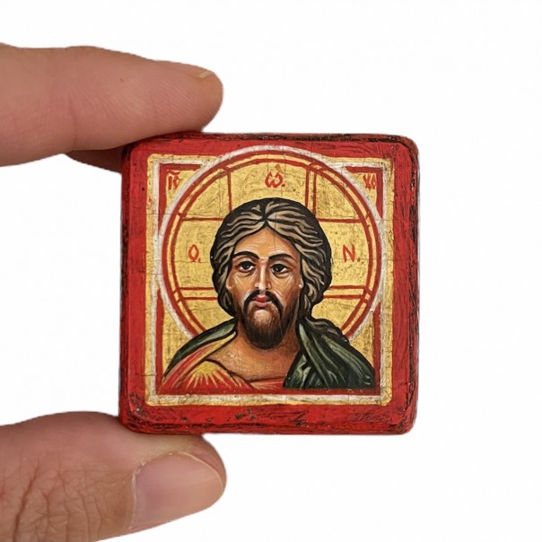 Icona micro miniata Cristo Pantocrator, Icone dipinte