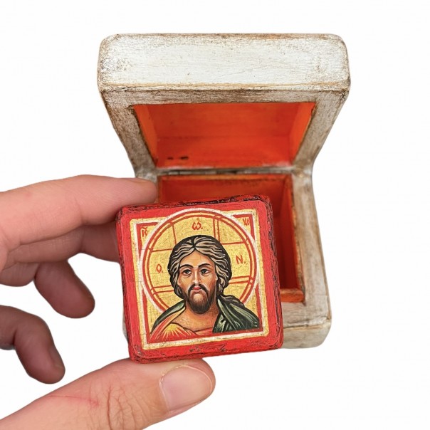 Icona micro miniata Cristo Pantocrator, Icone dipinte