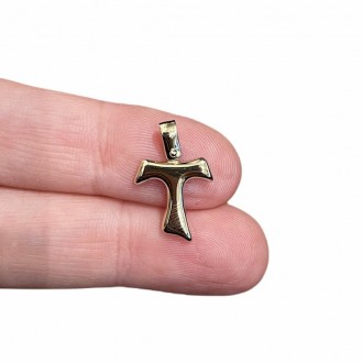 18-karat gold Tau cross, silver and gold crosses